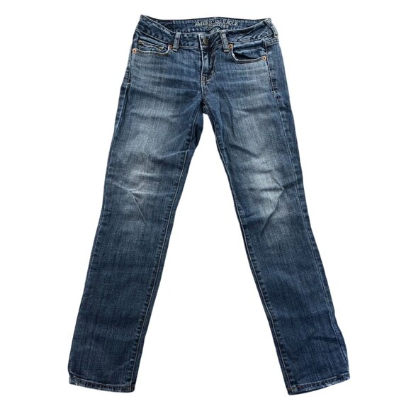 American Eagle Women Jeans Size 0 Stretch Skinny Classic Casual - Picture 1 of 16